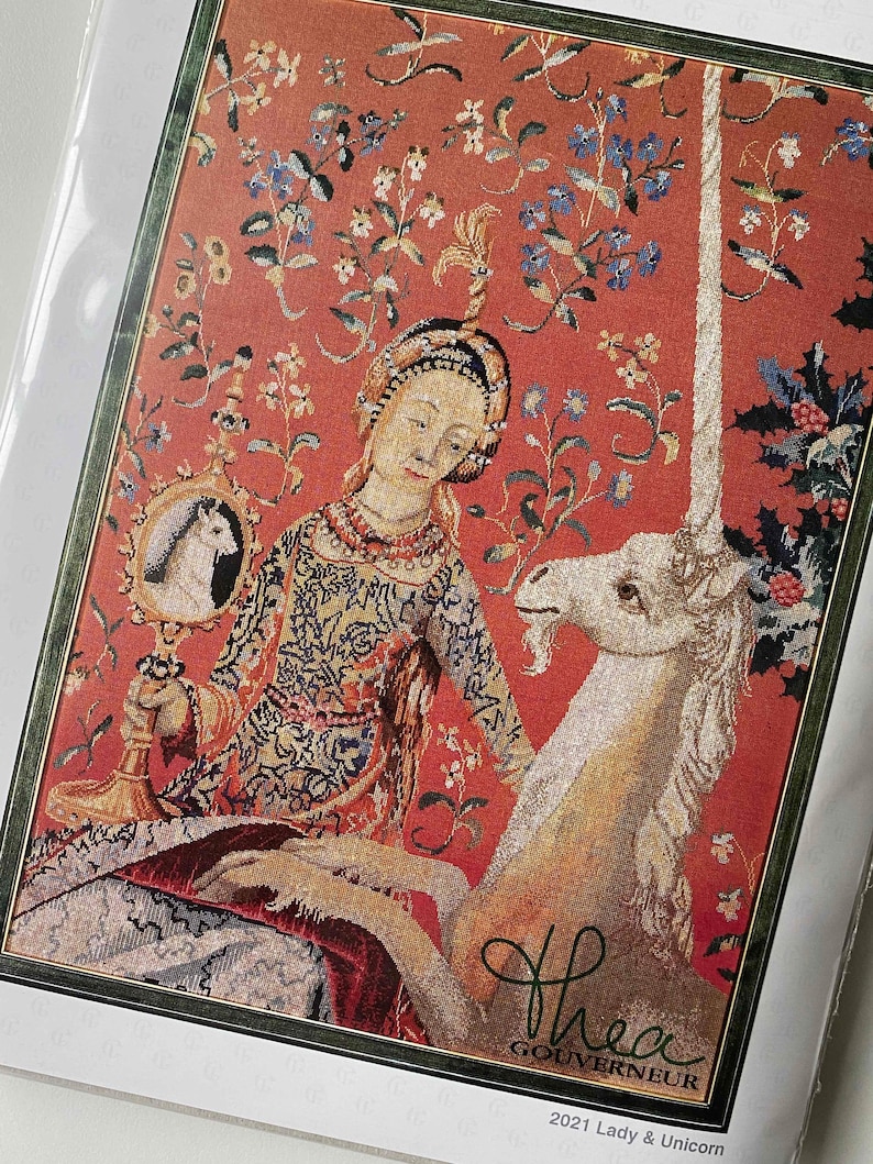 Thea Gouverneur / 2021 Lady & Unicorn / Cross Stitch Kit Etsy Singapore