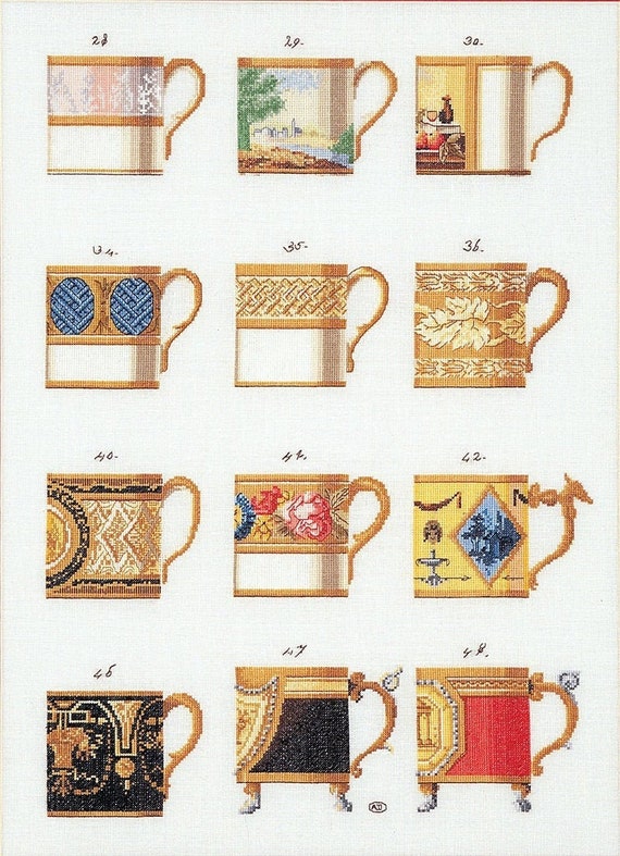 Thea Gouverneur / 3022A Cups / Cross Stitch Kit - Etsy Denmark