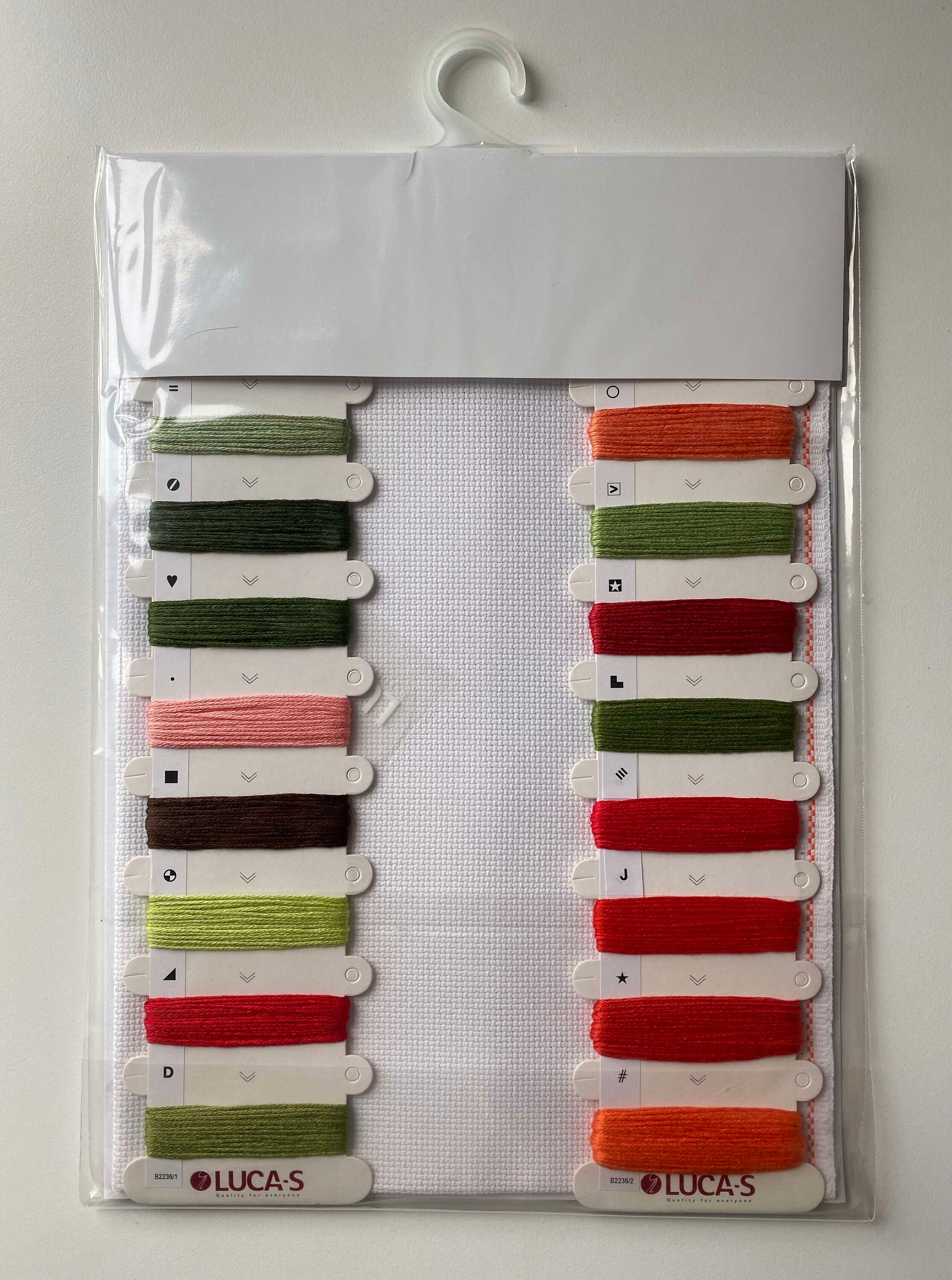 Kit Punto Croce Luca-S Papaveri Estivi B7042: Ricamo Contato Con Tela E Fili Cotone, 24x27cm