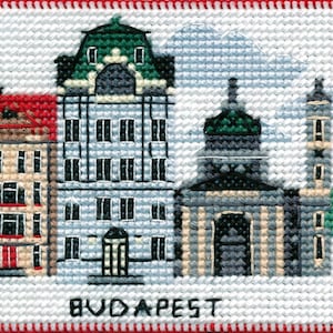 OVEN / 1058 Budapest, The Capitals of the World, Magnet / Cross Stitch Magnet Kit