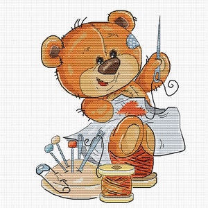 Luca-S / B1180 Teddy-Bear (4) / Cross Stitch Kit