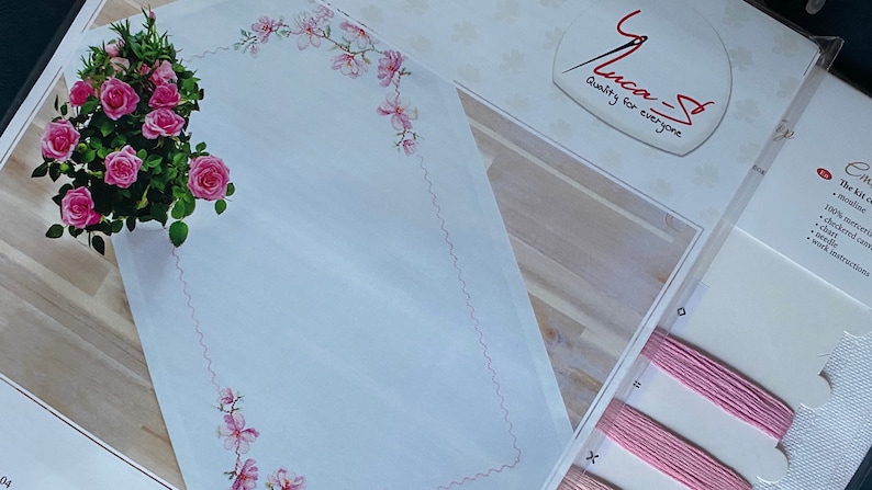 Cross Stitch Kit Luca-S FM003 Table Runner 76x46 cm Embroidery Size 66x36 cm