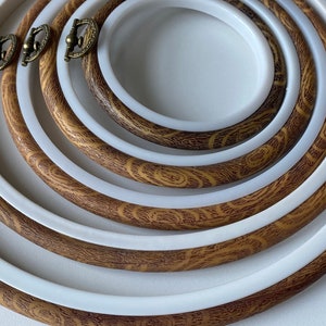 10-14-17.3-21.8-26cm Round Imitation Wood Display Frame /Imitation Wood  Embroidery Hoop / Imitation Wood Cross Stitch Hoop