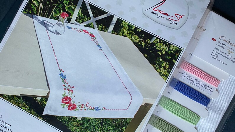 Embroidery Size 65x36 cm Cross Stitch Kit Luca-S FM011 Table Runner 75x46 cm