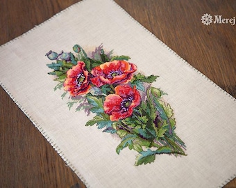 Merejka / K-81B Vintage Poppies / Cross Stitch Kit