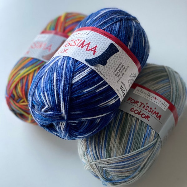 Schoëller Stahl / 100g Yarn FORTISSIMA COLOR, Made in Italy, High Wearing Comfort / 28.0328