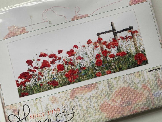 Kit de broderie au point de croix compté - Coquelicots oranges