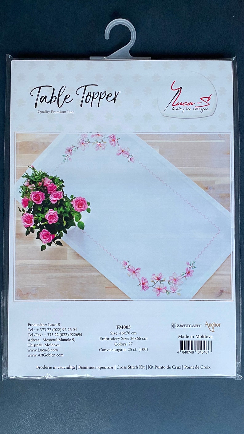 Cross Stitch Kit Luca-S FM003 Table Runner 76x46 cm Embroidery Size 66x36 cm