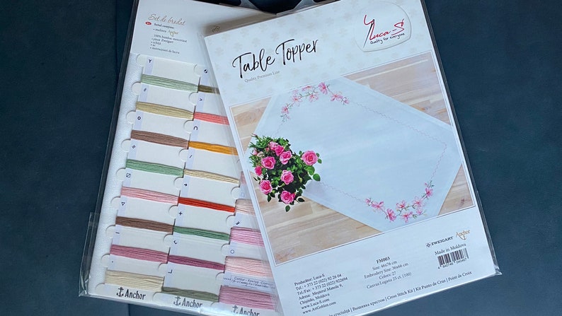 Cross Stitch Kit Luca-S FM003 Table Runner 76x46 cm Embroidery Size 66x36 cm