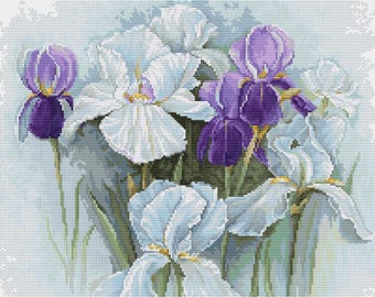 Luca-S / B2367 Irises, © John Williams / Cross Stitch Kit
