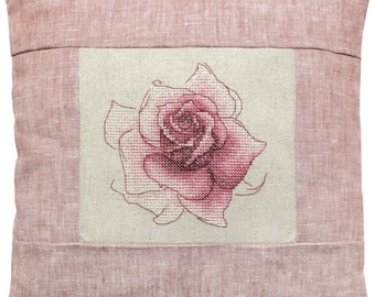 Luca-S / PB113 Pillowcase &quot;Rose&quot; 40x40cm (Embroidery Size 16x17 cm) / Cross Stitch Kit