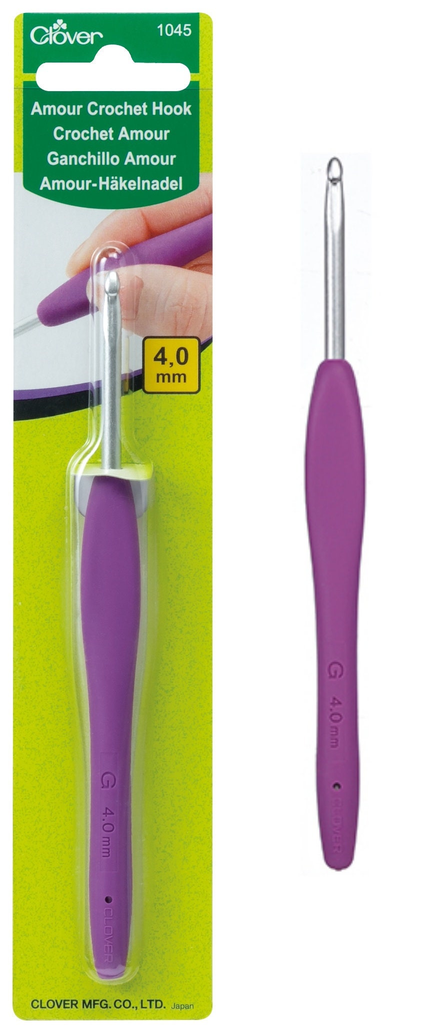 Soft Touch Crochet Hook G (4mm) – Clover Needlecraft, Inc.