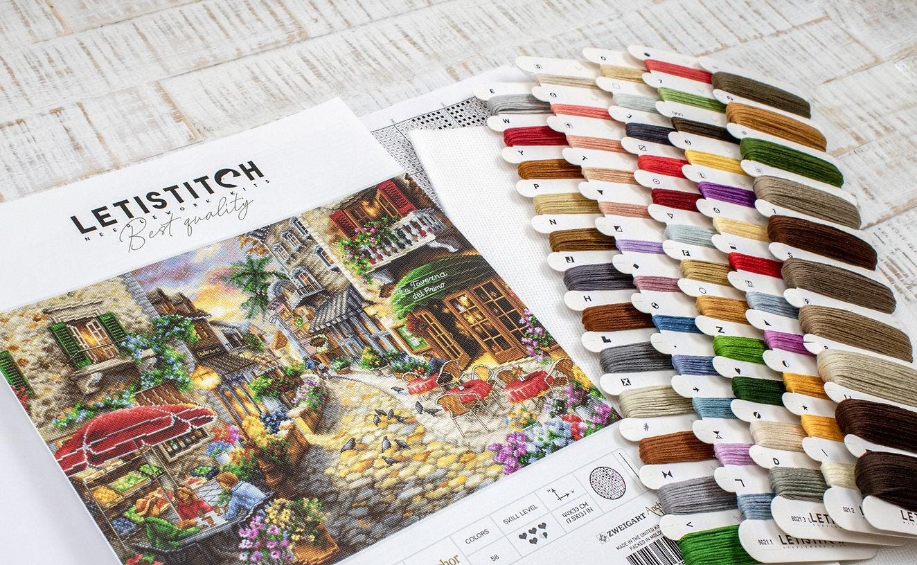 LetiStitch / L8021 アヴォラの夕方 / クロスステッチキット - Etsy 日本