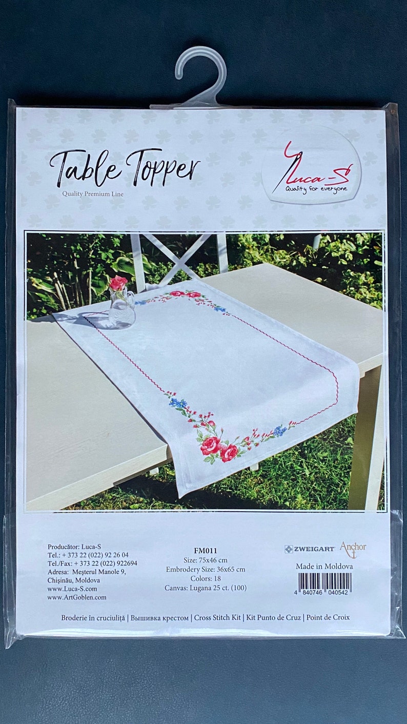 Embroidery Size 65x36 cm Cross Stitch Kit Luca-S FM011 Table Runner 75x46 cm