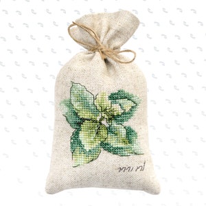 Luca-S / PM1235 Mint - Potpourri Bag, 18.5x10.5 cm / Cross Stitch Kit