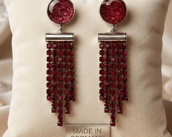 Ohrringe Ravienna in dunklem Fuchsia – made in Germany // 8575