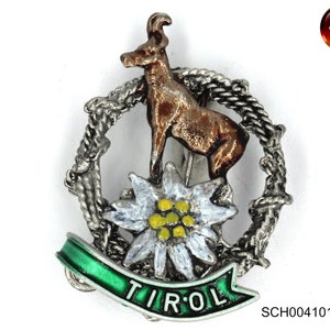 Broche Ancienne Vintage Piolet - Style Tyrol, Autriche - Bijou D'occasion