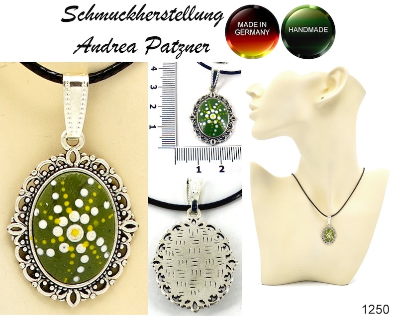 handmade unique various designs Polymer clay pendant on synthetic leather chain