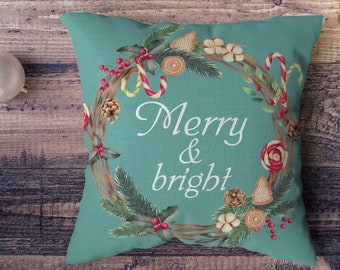 Christmas Pillow Case New Year Throw Pillow Cover Holiday Accent Cushion Christmas ornament Throw pillow Decorative Pillow Cushion Pad