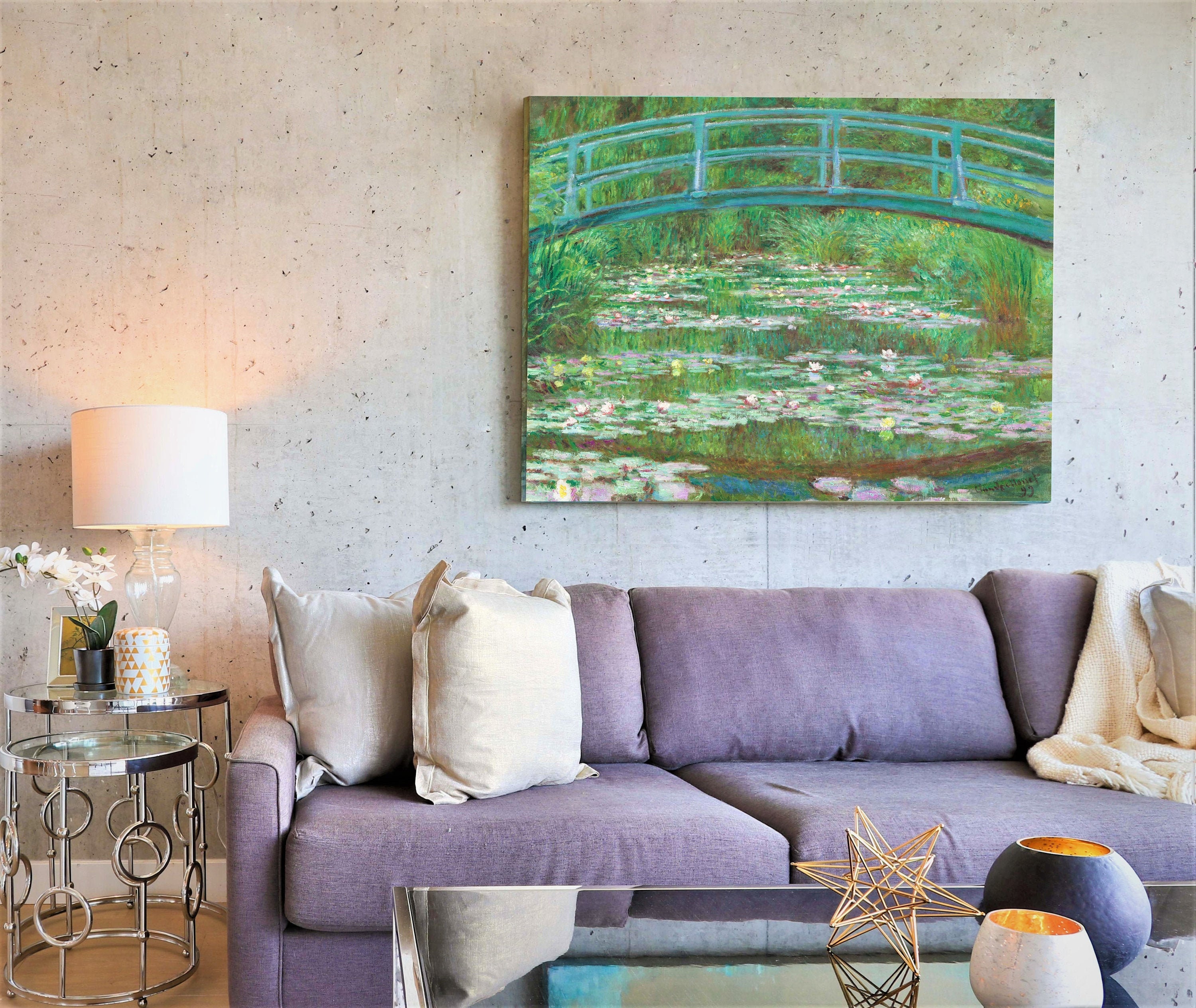 Monet Water Lily Pond Claude Monet Wall Art Painting of - Etsy