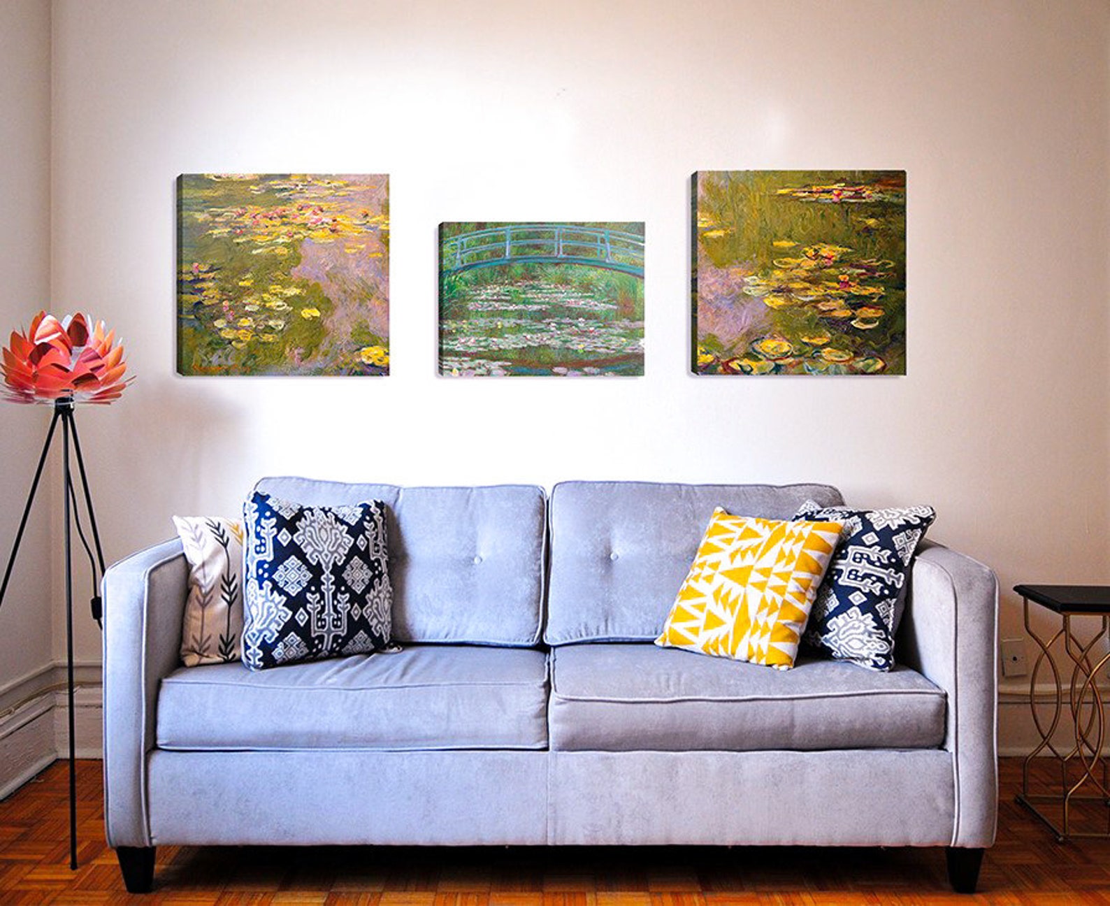 Claude Wall Art Painting of Water Lily Etsy