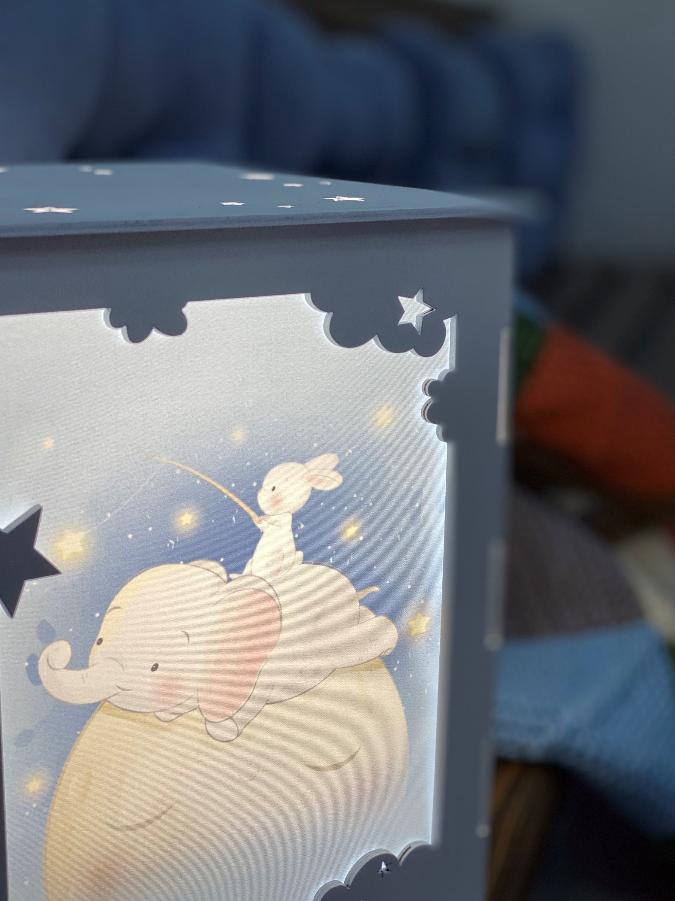 Nursery Room Lamp LED Night light Wooden Personalized Baby Etsy