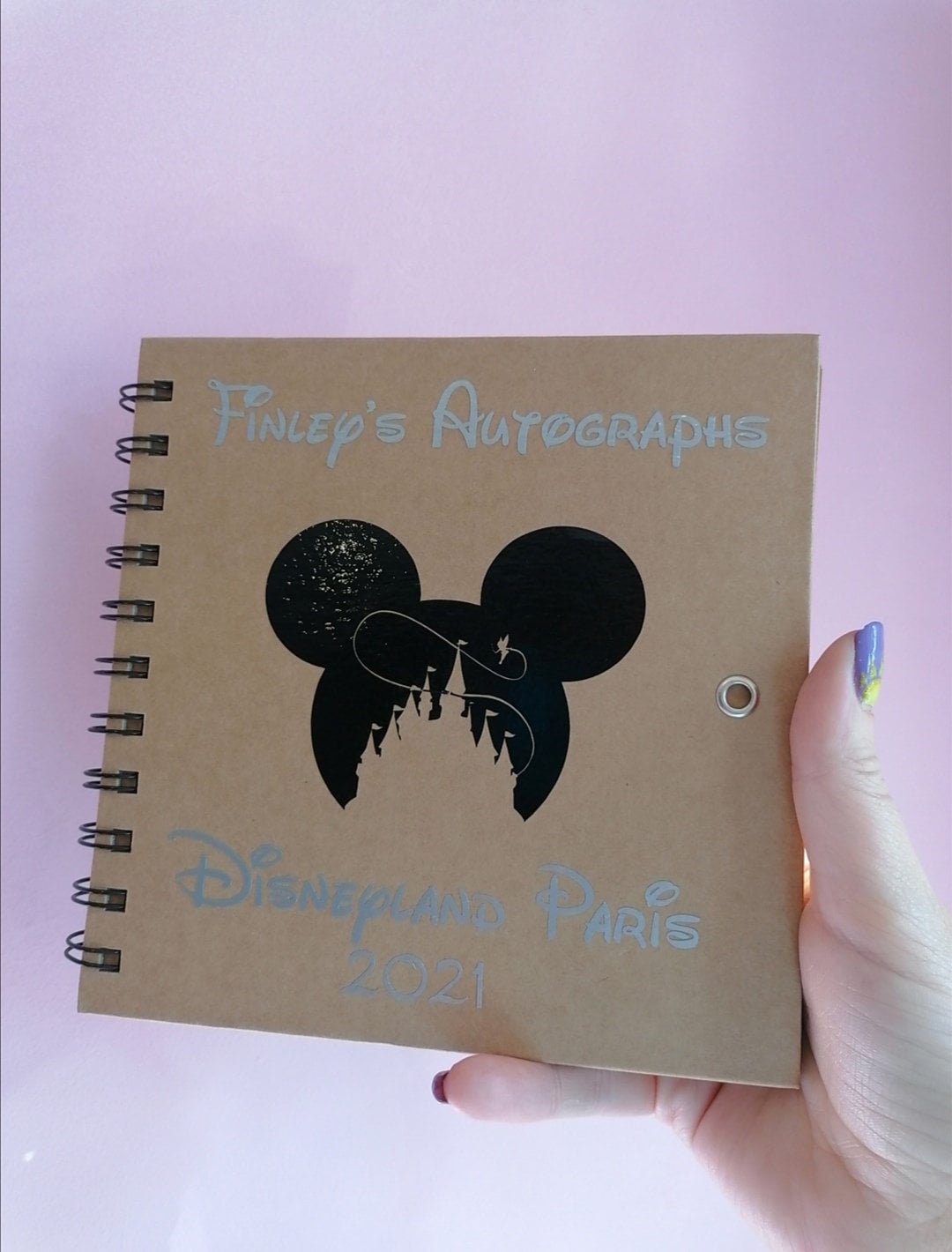 Libro de autógrafos de Disney Minnie Mouse Rainbow Acuarela Disney World  Disneyland Memory Book Álbum de firmas -  México