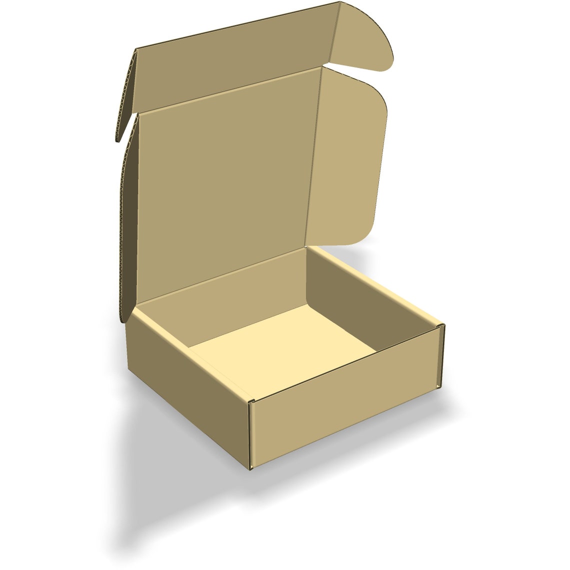 10x 8x 4 Box Dielines Relf Mailer Cutting File Design Template White and Brown Color DXF EPS PDF