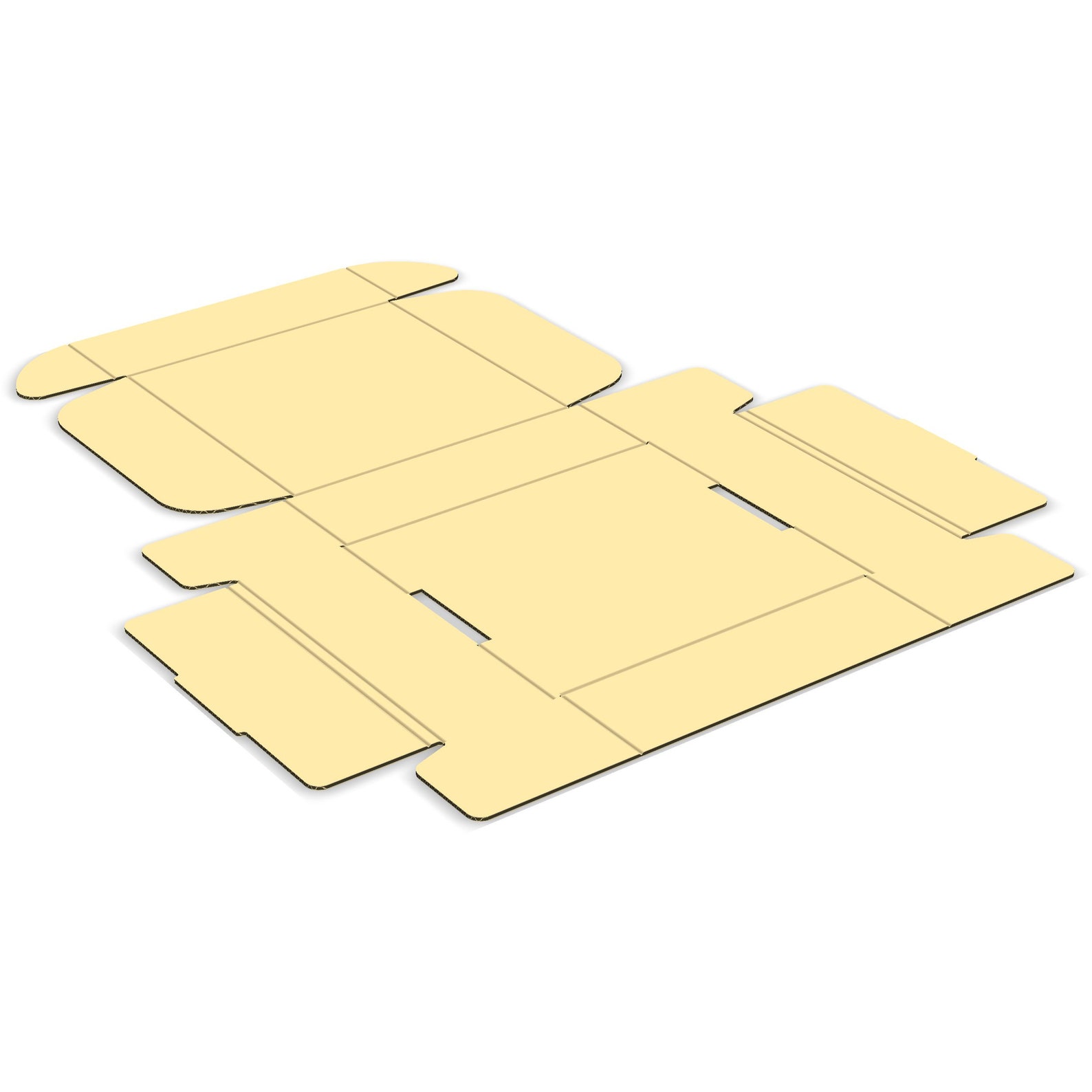10x 8x 4 Box Dielines Relf Mailer Cutting File Design Template White ...