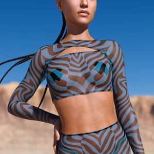 Psychedelic Rave Top, Rave Mesh Top, Rave Crop Top, See Through Festival Top, Transparent  Rave Top, Festival Crop Top, Festival Mesh Top