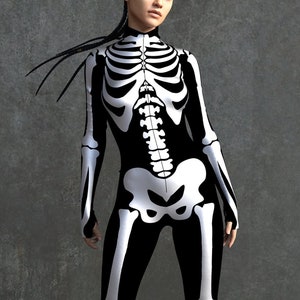 Skeleton Bodysuit, Skeleton Costume Women, Skeleton Costume, Womens Skeleton Costume, Skeleton Jumpsuit, Black and White Skeleton Costume