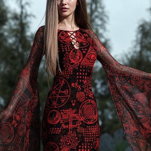 Long Red Dress, Witch Dress Women, Halloween Dress Women, Female Halloween Dress, Halloween Adult Costume, Halloween Wings Dress, Gown Dress
