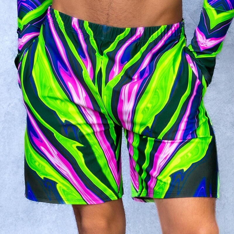 Trippy Hippie Flame Psychedelic Men's Shorts
