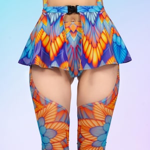 Colorful Festival Mini Skirt for Women – Rave Dancewear, Burning Man Clothing