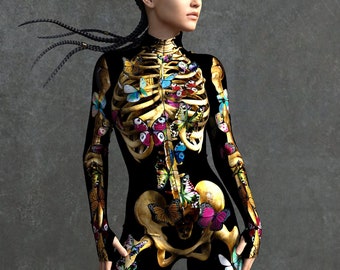 Halloween Adult Costume, Halloween Costumes, Skeleton Costume, Womens Halloween Costume, Skeleton Bodysuit, Butterfly Costume, Fairy Costume