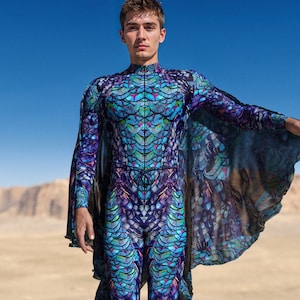Festival Bodysuit Men, Rave Bodysuit Men, Animal Print Costume, Festival Costume Man, Male Festival Party Costume, Rave Full Bodysuit Men