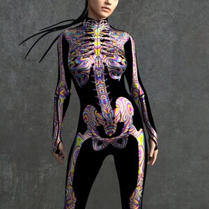 Trippy Skeleton Costume, Skeleton Costume, Skeleton Bodysuit, Skeleton Costume Women, Halloween Costumes For Women, Womens Skeleton Costume