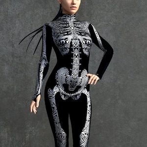 Psy Skeleton Costume, Skeleton Costume, Skeleton Bodysuit, Skeleton Costume Women, Halloween Costumes For Women, Womens Skeleton Costume