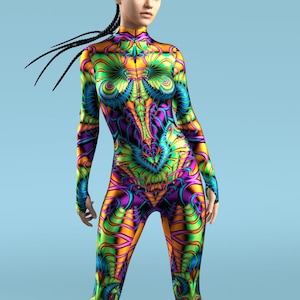 Rave Outfit Women, Festival Clothing Women, Burning Man Clothing Women, Festival Outfit, Rave Bodysuit, Rave Wear Woman, Catsuit Woman