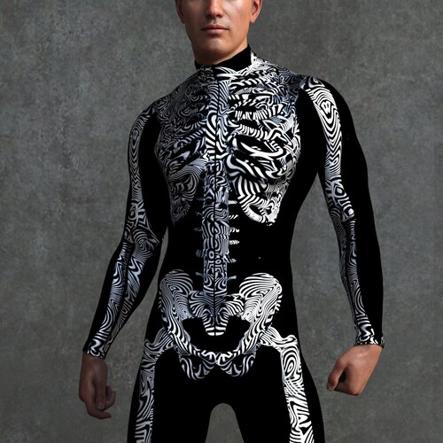 Purple Skeleton Costume for Men Adult Halloween Costumes Etsy