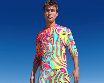 Male Festival Party Set, Trippy Set Men, Festival Outfit Man, Rave Outfit Men, Male Rave Clothing, Rave Set For Men, Male Psychedelic Set