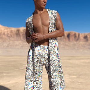 Psychedelic Rave Men Set, Festival Male Set, Music Festival Set, Performance Set, Disco Party Set, Summer Rave Set, Festival Men Outfit