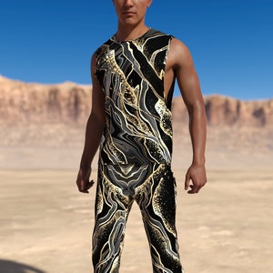Performance Men Set, Festival Male Set, Male Rave Set, Festival Mesh Set, Disco Party Rave Set, Rave Male Set, Psychedelic Set, Rave Set