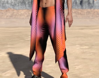 Fashion Men Pants, Trippy Men Pants, Men's Rave Pants, Festival Wide Pants Men, Rave Outfit Men, Festival Outfit Men, Festival Men Clothing