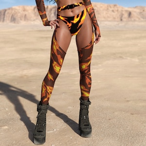 Psychedelic Chaps, Rave Buckle Chaps, Cutout Women Bikini, Festival Party Chaps, Festival Chaps Woman, Trippy Rave Chaps, Rave Outfit Woman