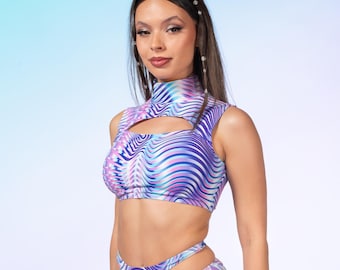 Rave Disco Set Women, Psychedelic Woman Clothing, Women Rave Set, Festival Clothing, Woman Outfit, Festival Outfit, Rave Kimono Set Woman