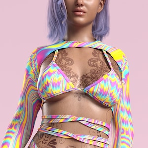 Pride Month Disco Top, Colorful Pride Top, Rainbow Pride Top, LGBTQ Top, Inspired Outfit, Bisexual Pride Top, Pride Top, Festival Cutout Top