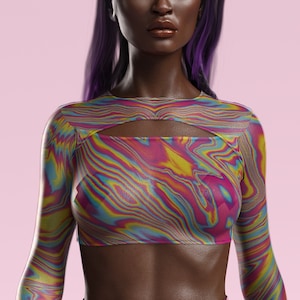 Rainbow Pride Top, LGBTQ Top, Pride Top, Festival Cutout Top, Pride Month Crop Top, Colorful Pride Top, Bisexual Pride Top, Pride Party Top