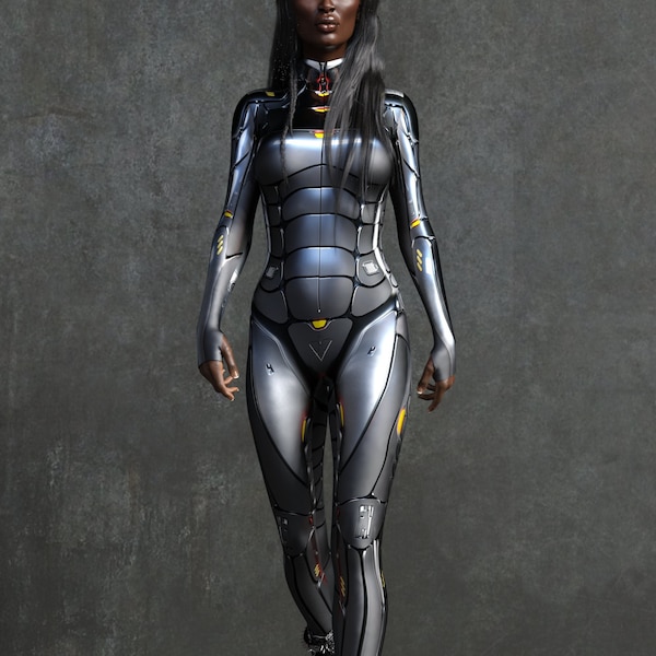 Costume De Robot Femmes, Cyber Costumes Femmes, Costumes De Super-héros Femmes, Costume Cosplay Femmes, Costume Cyborg, Costume Alien, Costume Ninja