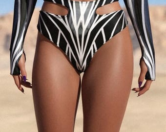 Rave Cutout Shorts: High Waisted Festival Outfit